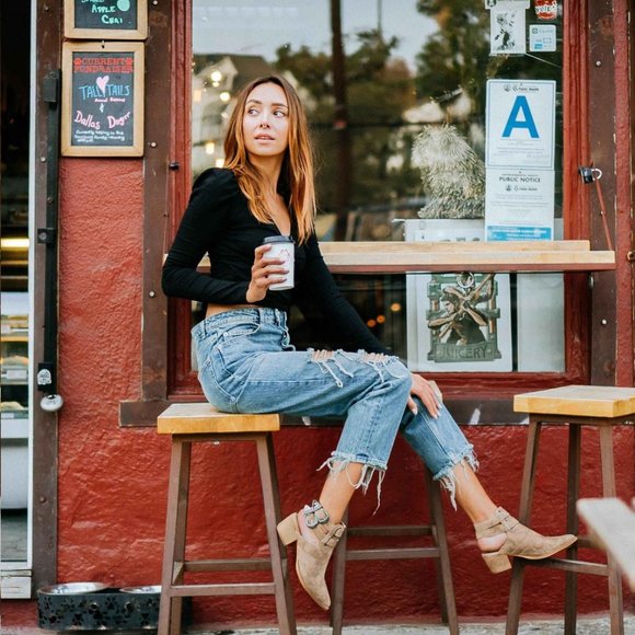 DONATED!! Distressed faux leather double ankle - Picture 2 of 5